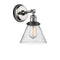 Innovations Lighting Large Cone 1 Light Semi-Flush Mount Part Of The Franklin Restoration Collection 201FBP-PNBK-G44