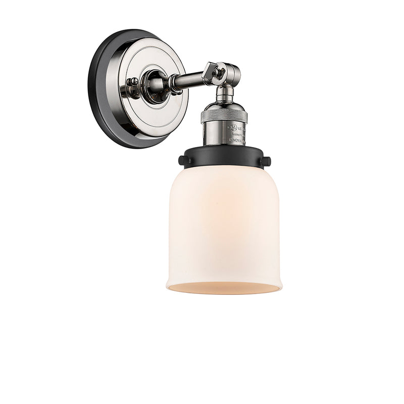 Innovations Lighting Small Bell 1 Light Semi-Flush Mount Part Of The Franklin Restoration Collection 201FBP-PNBK-G51