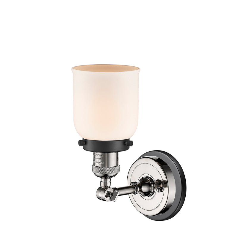 Innovations Lighting Small Bell 1 Light Semi-Flush Mount Part Of The Franklin Restoration Collection 201FBP-PNBK-G51