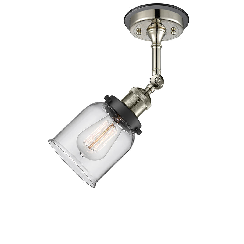 Innovations Lighting Small Bell 1 Light Semi-Flush Mount Part Of The Franklin Restoration Collection 201FBP-PNBK-G52