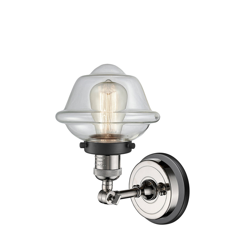 Innovations Lighting Small Oxford 1 Light Semi-Flush Mount Part Of The Franklin Restoration Collection 201FBP-PNBK-G532