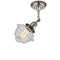 Innovations Lighting Small Oxford 1 Light Semi-Flush Mount Part Of The Franklin Restoration Collection 201FBP-PNBK-G534