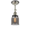 Bell Semi-Flush Mount shown in the Polished Nickel finish with a Plated Smoke shade