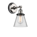 Innovations Lighting Small Cone 1 Light Semi-Flush Mount Part Of The Franklin Restoration Collection 201FBP-PNBK-G62