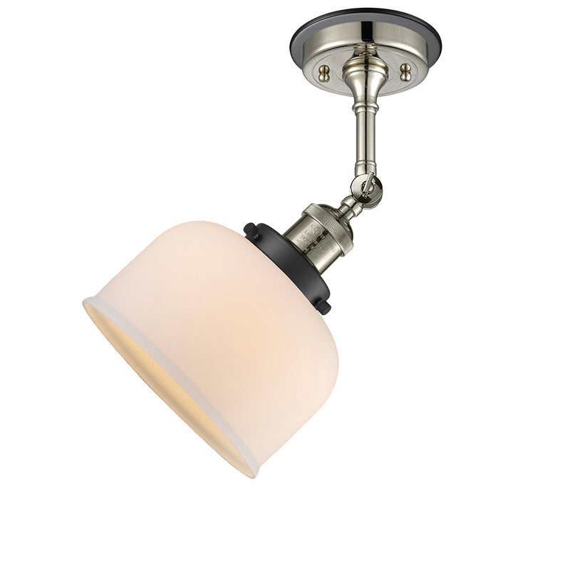 Innovations Lighting Large Bell 1 Light Semi-Flush Mount Part Of The Franklin Restoration Collection 201FBP-PNBK-G71