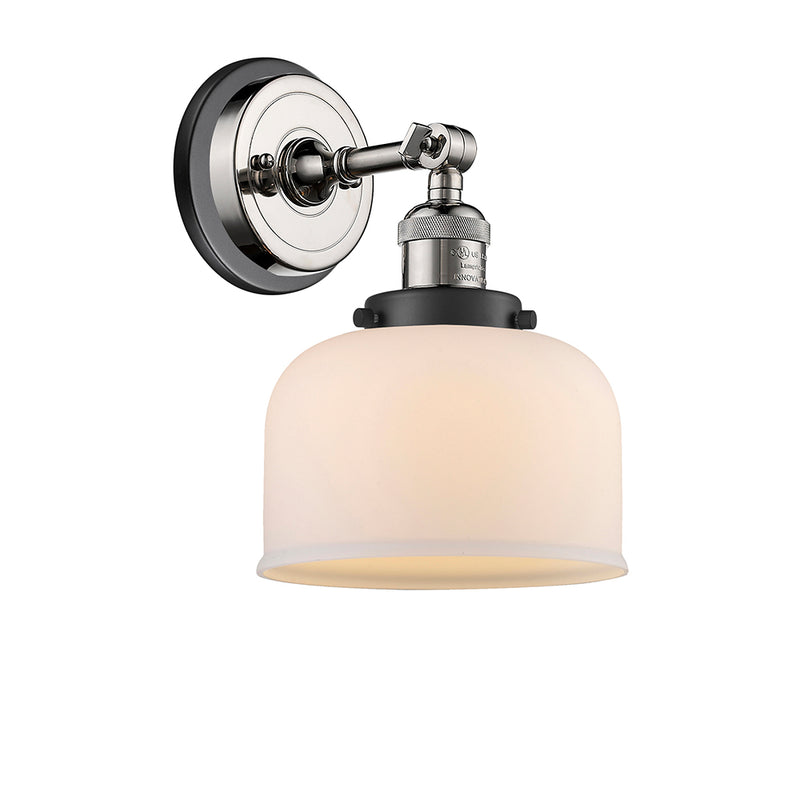 Innovations Lighting Large Bell 1 Light Semi-Flush Mount Part Of The Franklin Restoration Collection 201FBP-PNBK-G71