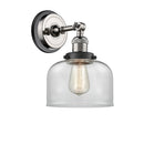 Innovations Lighting Large Bell 1 Light Semi-Flush Mount Part Of The Franklin Restoration Collection 201FBP-PNBK-G72