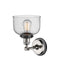 Innovations Lighting Large Bell 1 Light Semi-Flush Mount Part Of The Franklin Restoration Collection 201FBP-PNBK-G74