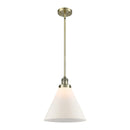 Cone Mini Pendant shown in the Antique Brass finish with a Matte White shade