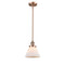 Cone Mini Pendant shown in the Antique Copper finish with a Matte White shade