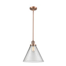 Cone Mini Pendant shown in the Antique Copper finish with a Clear shade