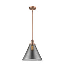 Cone Mini Pendant shown in the Antique Copper finish with a Plated Smoke shade