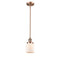 Bell Mini Pendant shown in the Antique Copper finish with a Matte White shade