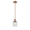 Bell Mini Pendant shown in the Antique Copper finish with a Clear shade