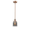 Bell Mini Pendant shown in the Antique Copper finish with a Plated Smoke shade