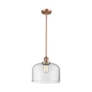 Bell Mini Pendant shown in the Antique Copper finish with a Clear shade