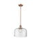 Bell Mini Pendant shown in the Antique Copper finish with a Clear shade