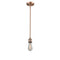 Bare Bulb Mini Pendant shown in the Antique Copper finish