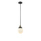 Beacon Mini Pendant shown in the Black Antique Brass finish with a Matte White shade