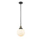 Beacon Mini Pendant shown in the Black Antique Brass finish with a Matte White shade