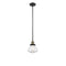 Olean Mini Pendant shown in the Black Antique Brass finish with a Clear shade