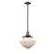 Oxford Mini Pendant shown in the Black Antique Brass finish with a Matte White shade