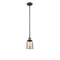 Bell Mini Pendant shown in the Black Antique Brass finish with a Silver Plated Mercury shade