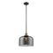 Bell Mini Pendant shown in the Black Antique Brass finish with a Plated Smoke shade