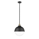 Hampden Pendant shown in the Matte Black finish with a Clear shade