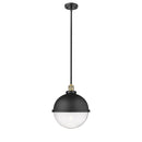 Hampden Pendant shown in the Matte Black finish with a Seedy shade