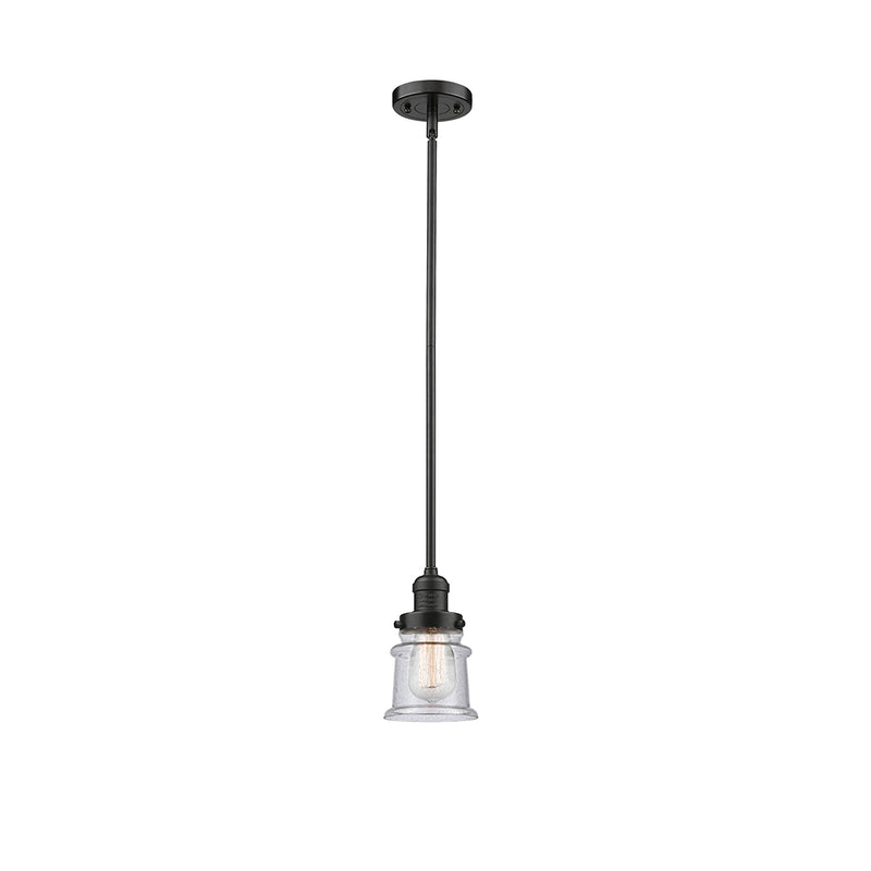 Canton Mini Pendant shown in the Matte Black finish with a Matte White shade