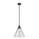 Cone Mini Pendant shown in the Matte Black finish with a Clear shade