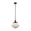 Oxford Mini Pendant shown in the Matte Black finish with a Matte White shade