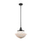 Oxford Mini Pendant shown in the Matte Black finish with a Matte White shade