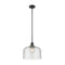 Bell Mini Pendant shown in the Matte Black finish with a Seedy shade