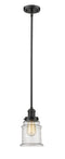 Innovations Lighting Canton 1-100 watt 6.5 inch Oil Rubbed Bronze Mini Pendant with Seedy glass and Solid Brass Hang Straight Swivel 201SOBG184