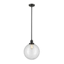 Beacon Mini Pendant shown in the Oil Rubbed Bronze finish with a Clear shade