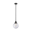 Beacon Mini Pendant shown in the Oil Rubbed Bronze finish with a Seedy shade