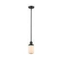 Dover Mini Pendant shown in the Oil Rubbed Bronze finish with a Matte White shade