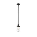 Dover Mini Pendant shown in the Oil Rubbed Bronze finish with a Seedy shade