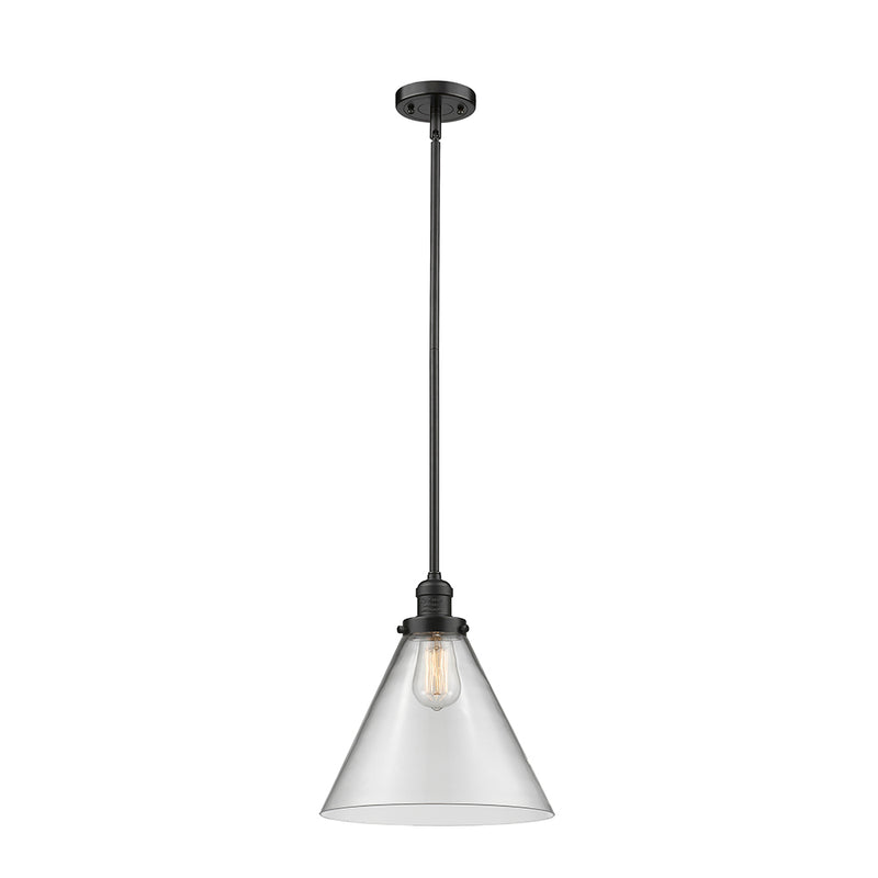 Cone Mini Pendant shown in the Oil Rubbed Bronze finish with a Clear shade