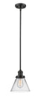 Innovations Lighting Large Cone 1-100 watt 8 inch Oil Rubbed Bronze Mini Pendant with Clear glass and Solid Brass Hang Straight Swivel 201SOBG42