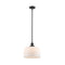 Bell Mini Pendant shown in the Oil Rubbed Bronze finish with a Matte White shade