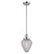 Geneseo Mini Pendant shown in the Polished Chrome finish with a Clear Crackled shade