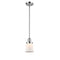 Canton Mini Pendant shown in the Polished Chrome finish with a Matte White shade