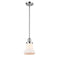 Bellmont Mini Pendant shown in the Polished Chrome finish with a Matte White shade