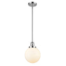 Beacon Mini Pendant shown in the Polished Chrome finish with a Matte White shade