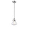 Olean Mini Pendant shown in the Polished Chrome finish with a Clear shade