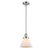 Cone Mini Pendant shown in the Polished Chrome finish with a Matte White shade