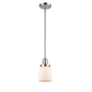 Bell Mini Pendant shown in the Polished Chrome finish with a Matte White shade